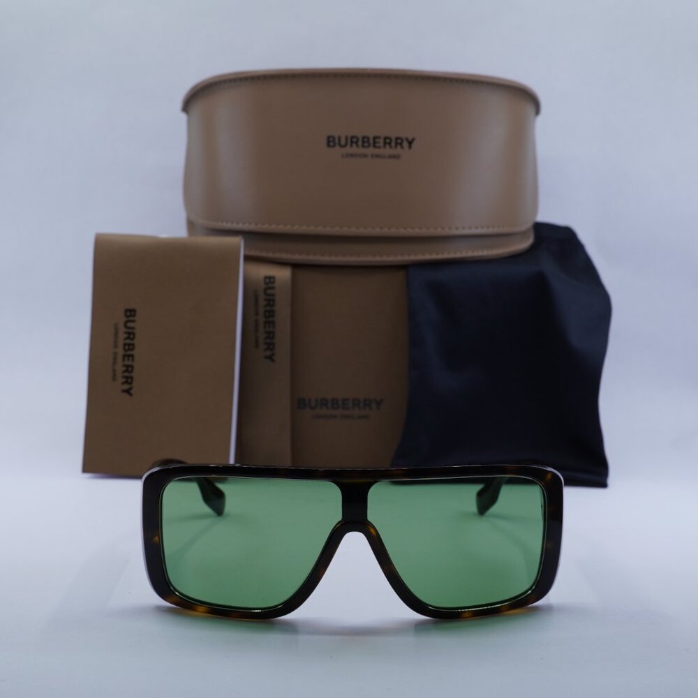 Burberry BE4401U 3002/2 Shield Sunglasses - Havana/Green - Picture 4 of 10